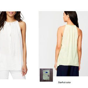 Rachel Roy Essentials Smocked Keyhole Starfruit